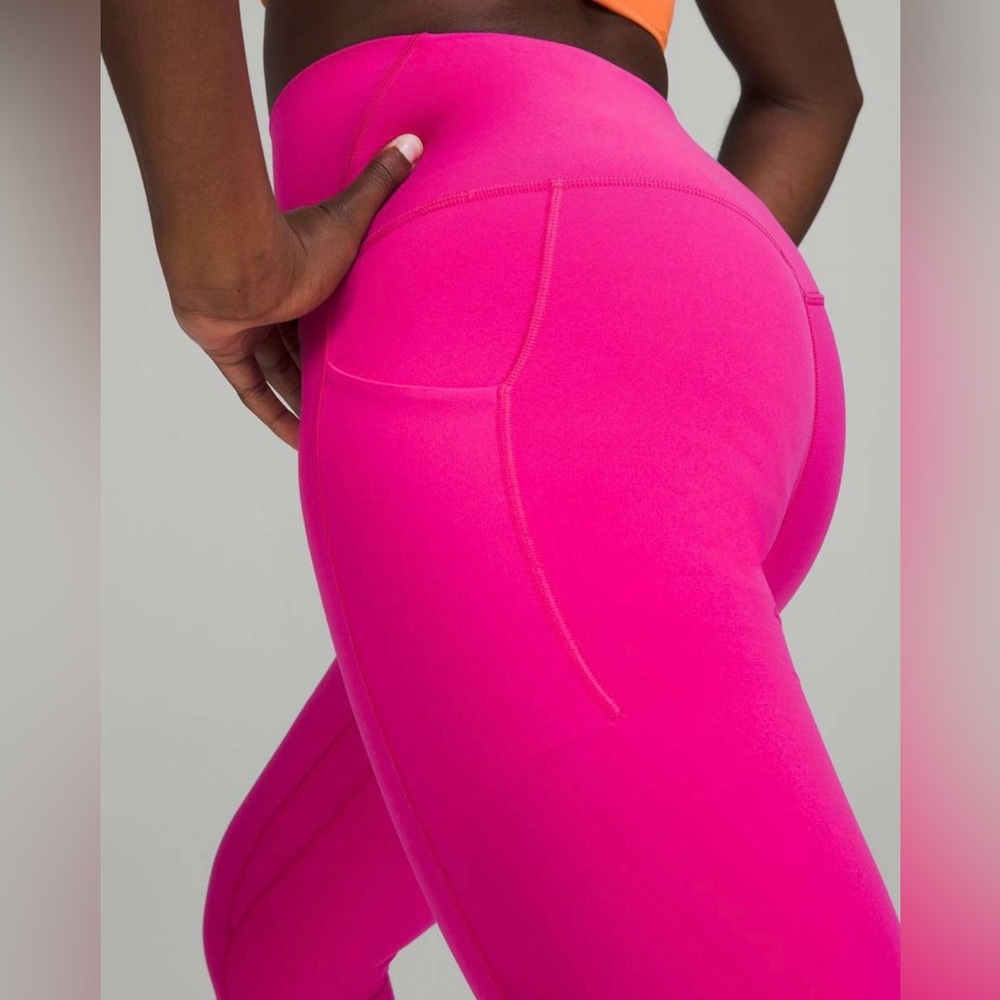 Lululemon Align High-Rise Pant with Pockets 25" Sonic Pink 4‎ Gym Yoga Workout - Picture 4 of 9